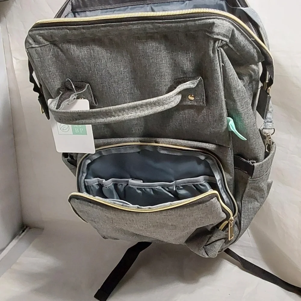 Afbp NWT BABY MULTIFUNCTIONAL DIAPER BACKPACK‎ PRT GREY